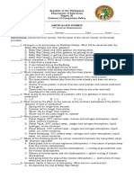 Earth and Life Science 1st Quarter Exam DRAFT