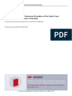 Experimental Test and Numerical Simulation of The Initial Crack Reinforced Concrete Beam in Bending