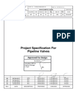 Project Specification For Pipeline Valves