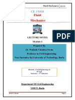 Fluid Mechanics: Lecture Notes Module-I