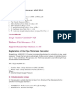 Pipe Thickness Calculation As Per ASME B31.3