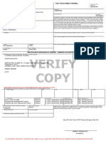 Verify Copy: Particulars Furnished by Shipper - Carrier Not Responsible