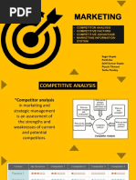 Marketing: - Competitor Analysis - Competitive Factors - Competitive Advantage - Marketing Information