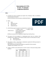 Data Analytics (A) CS-503, B.Tech. 5 Semester Assignment Questions