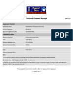 Online Payment Receipt: Applicant Details