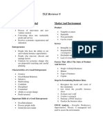 Tle Reviewer 9: Personal Entrepreneurial Competencies (Pecs) Market and Environment