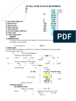 Design of Fall at RD 29.250 of RB Upper/Dy