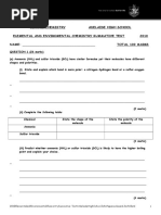 2010 Elemental and Environmental Summative Test 1 and 2