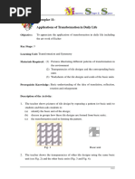 Exemplar 11: Applications of Transformation in Daily Life: e A S U R e S, H A P e & P A C e