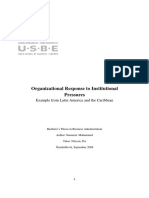 Organizational Response To Institutional Pressures: Example From Latin America and The Caribbean