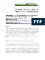 Educación A Distancia y Virtual para Sordos en Latinoamérica