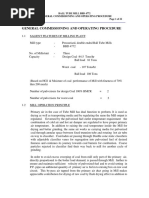 General Commissioning and Operating Procedure of Ball Tube Mill BBD 4772