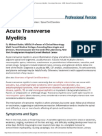 Acute Transverse Myelitis - Neurologic Disorders - MSD Manual Professional Edition