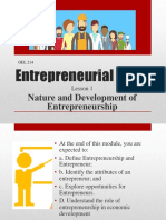 Entrepreneurial Mind: Nature and Development of Entrepreneurship