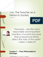 Report - You As The Teacher in The Society