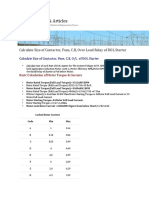 Calculate Size of Contactor, Fuse, C.B, Over Load Relay of DOL Starter