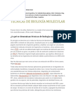 Tecnicas de Biologia Molecular