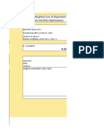 Using The Weighted Sum of Dependent Gaussians Formula For Markowitz Portfolio Optimization