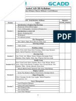 Autocad 2D Syllabus: Faculty Start Date End Date Autocad 2D Total Duration: 60 Hours Signature