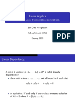 Linear Algebra: Lecture 5: Linear Transformations and Matrices