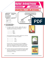 Determinantes y Adjetivos para Cuarto de Secundaria