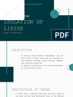 Isolation of Lipids