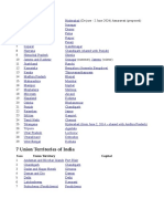 7 Union Territories of India