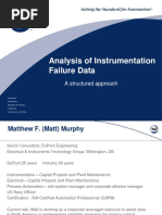 Analysis of Instrumentation Failure Data