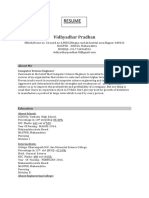 Resume: Vidhyadhar Pradhan