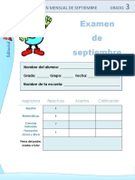 3er Grado Examen Septiembre