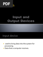 Input and Output Devices