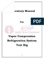 Vapor Compression Refrigeration Test Rig Lab Manual Latest