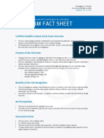 CUA Exam Fact Sheet