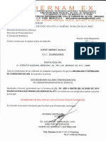 Constancia de Recargado y Entregado de Extintores