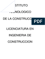 Plan y Programa de Estudios Ing. Constructor