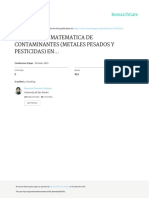 Modelacion Fisicomatematica Del Transporte de Metales Pesados