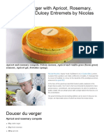 Recette Doucer Du Verger With Apricot, Rosemary, Pistachio by Nicolas Houchet - Pastry in So Good Magazine