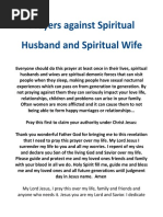 Prayer Against Spirit Husband or Wife