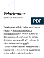 Velociraptor - Wikipedia, La Enciclopedia Libre