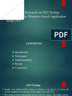 An Industrial Research On GUI Testing Techniques For Windows Based Application Using UFT