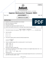 Olympiad KVPY Solutions RMO