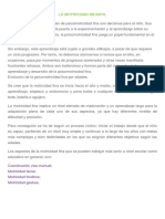 La Motricidad Infantil PDF