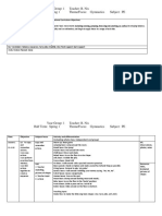 PE Planning Gymnastics