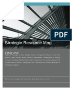 Strategic Resource MNG: Fahad Umar