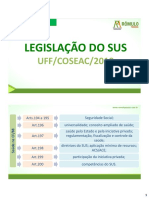 Legislação Do Sus: UFF/COSEAC/2019