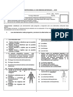 EVALUACIÓN INSTITUCIONAL Ciencias 4° B