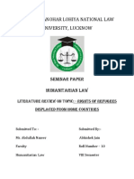 Dr. Ram Manohar Lohiya National Law University, Lucknow: Seminar Paper Humanitarian Law