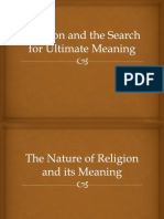 Religion and The Search For Ultimate Meaning