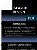 Research Design: de Mesa, Dwight Jenna L. Buensuceso, Bren Ardel L