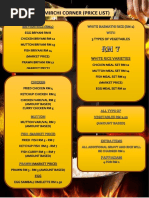 SR Mirchi Corner (Price List)